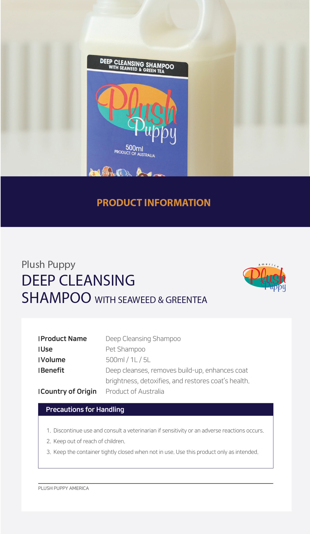 Deep Cleansing Shampoo - Plush Puppy America